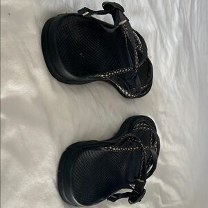 Chacos Black Strappy Sandals with Studded Detail